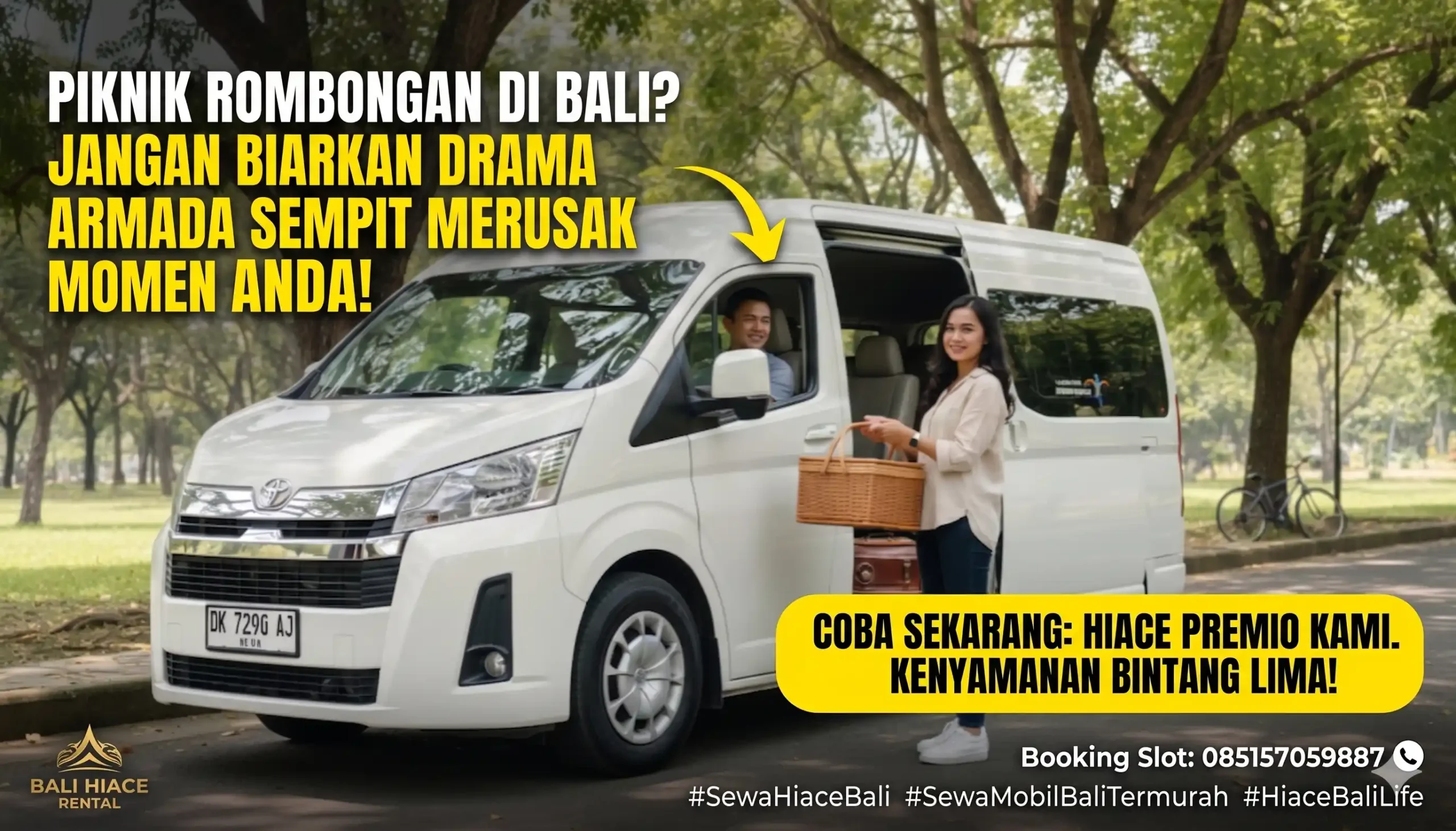 Hiace Premio Bali untuk transport premium private trip airport transfer dan rombongan