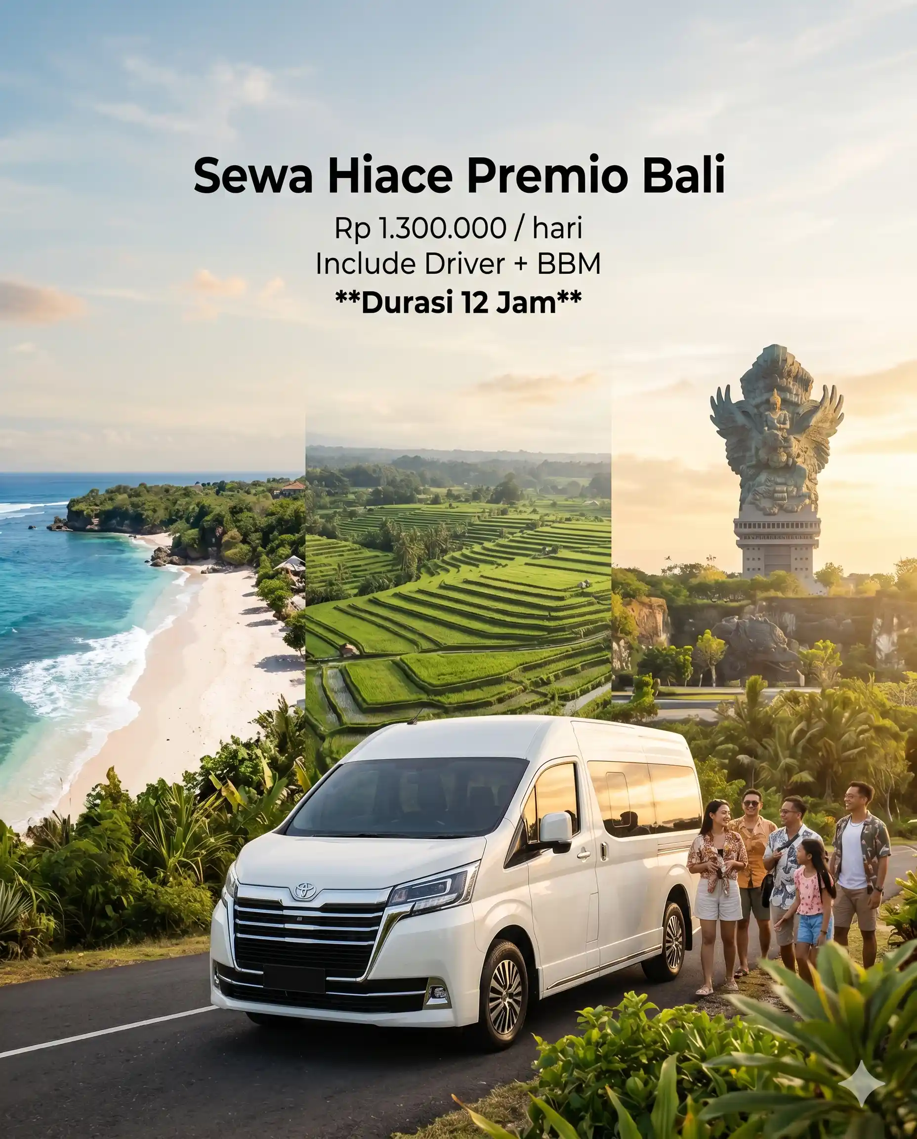 Hiace Commuter rombongan Bali