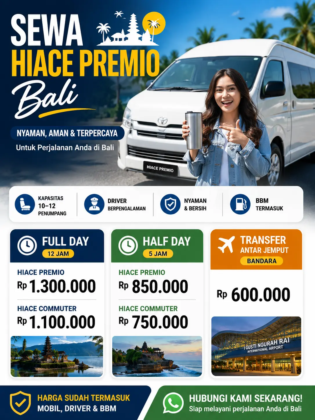 Airport transfer Hiace Bali
